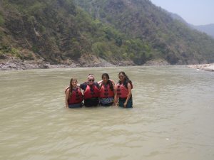 We had a nice cold dip in the Ganga!